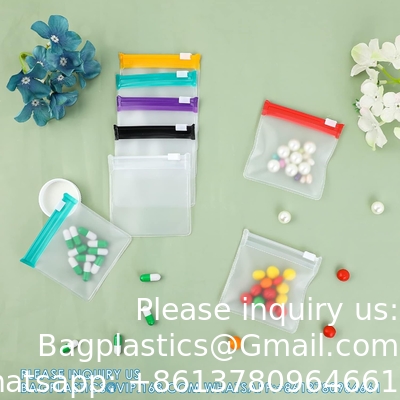 Zippered Pill Pouch Reusable Pill Pouch Bags Storage Pouches With Slide Lock Pill Bags Small Portable Pill Baggies