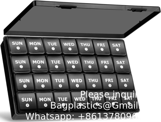 Large Monthly Pill Organizer, XL 4 Weeks Pill Box, Pill Cases Organizerd By Week,Big Compartment Pill Container