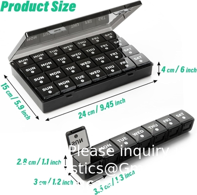Large Monthly Pill Organizer, XL 4 Weeks Pill Box, Pill Cases Organizerd By Week,Big Compartment Pill Container
