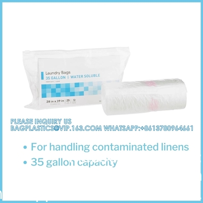 Polyvinyl Alcohol Film, Hot Water Soluble Bags Soluble Hamper Liners dissolvable laundry bags