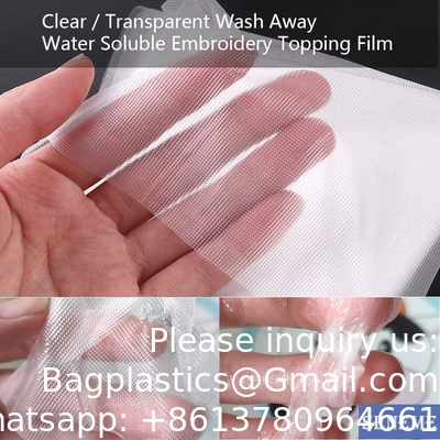 Water Soluble Stabilizer For Embroidery Topping Film (10 In X 50 Yd Roll), bagease 35um Clear Embroidery Stabilizers
