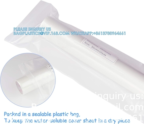 Wash Away Embroidery Stabilizer And Topping 35um Transparent Water-Soluble Film 10 Yards Roll