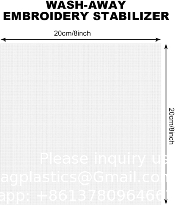 Wash Away Embroidery Stabilizer Water Soluble Embroidery Topping Film Transparent Water Soluble Stabilizer