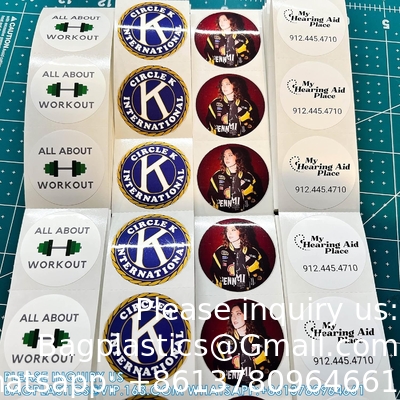 Circle/Square BOPP Roll Labels- Personalized Stickers For Business Logo, Party, Wedding Favor, Baby Shower