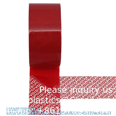 Tamper Tape Red Tamper Evident Security Seals Tape, Transfer Tamper Proof Security Void Tapes