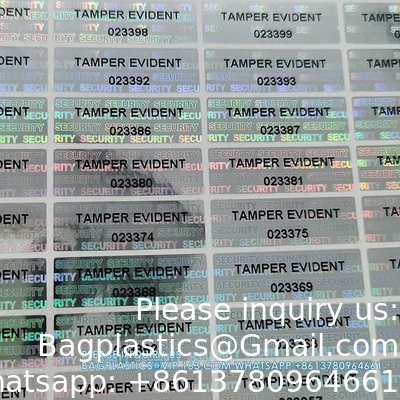 Transfer Tamper Evident Security Warranty Void Stickers/Labels/Seals (Red, 1 X 3.35 Inches, Serial Numbers)