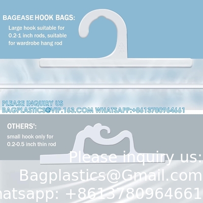 Pack Hanging Storage Bags, Large Hook 10 X 12.5-Inch Clear Plastic Bags For Classroom, Library, And Pharmacy Use