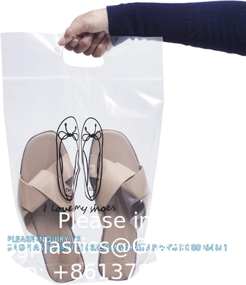 Zipper Storage Bags Plastic Zipper Bags Transparent Zip Plastic Bags Expandable Bottom Bag With Carry Handle