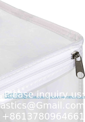 Clear Organizer Storage Bag W/Strong Handles And Zippers For College, Moving Supplies, Christmas Decorations, Wreath