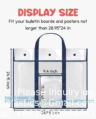Poster Storage Bag (31.5&quot;×25.5&quot;) Bulletin Board Holder Art Portfolio Container For Teachers Classroom Organization