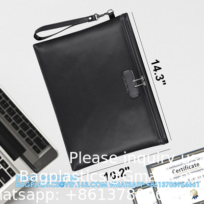 Fireproof Bag Document Waterproof File Bag Storage Bag 2100 Fahrenheit Fire Resistant Envelope Pouch For Money
