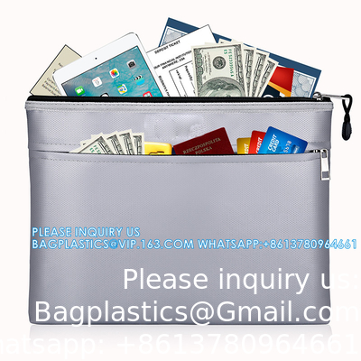 Fireproof Bag Document Waterproof File Bag Storage Bag 2100 Fahrenheit Fire Resistant Envelope Pouch For Money