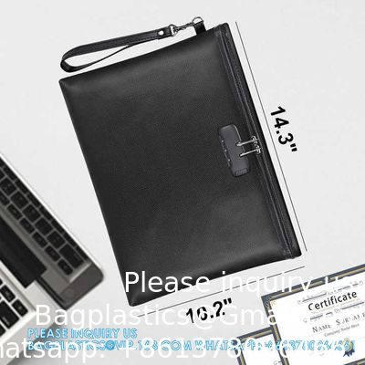 Water Resistant Fireproof Document Bag Fire Proof Document Money Bag Passport Money Credit Travel Security Bags