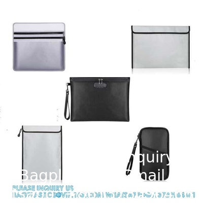 Fireproof Document Bag Large Travel Lock Bag Fireproof Document File Storage Organizer Bag
