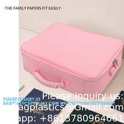 Fireproof Document Bag Large Travel Lock Bag Fireproof Document File Storage Organizer Bag