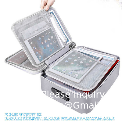 Fireproof Document Bag Large Travel Lock Bag Fireproof Document File Storage Organizer Bag