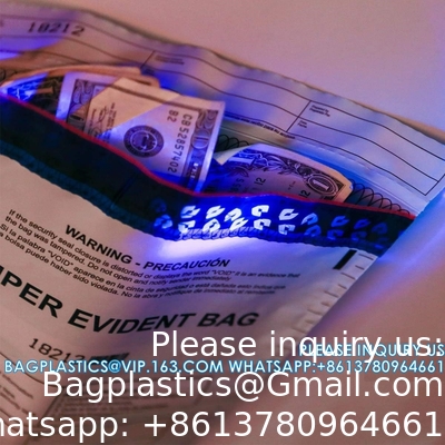 Police evidence bags, Public Safety Evidence Security Bags, Crime Scene Evidence Container, 6&quot; X 8&quot;, 100 Pack