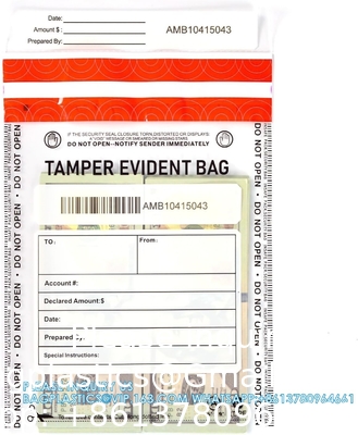 Police evidence bags, Public Safety Evidence Security Bags, Crime Scene Evidence Container, 6&quot; X 8&quot;, 100 Pack