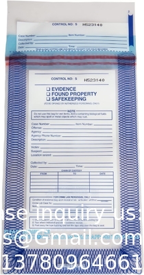 Police evidence bags, Public Safety Evidence Security Bags, Crime Scene Evidence Container, 6&quot; X 8&quot;, 100 Pack