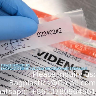 Police evidence bags, Public Safety Evidence Security Bags, Crime Scene Evidence Container, 6&quot; X 8&quot;, 100 Pack