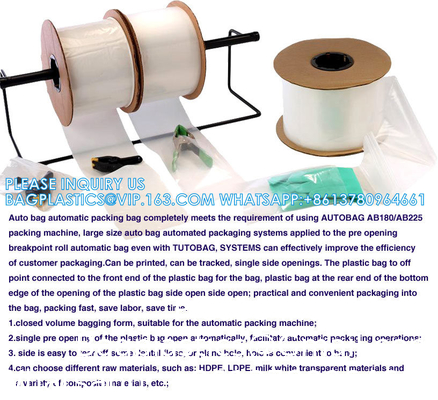 AUTO ROLL BAGS,AUTO FILL BAGS, PRE-OPENED BAGS, AUTOMATED BAGGING PACKAGING, BAGGERS,ACCESSORIES PAC