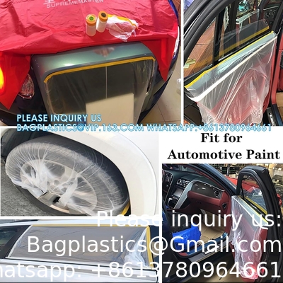 Tape And Drape,Pre-Taped Masking Film, Masking Paper,Paint Adhesive Protective Paper Roll For Covering Skirting