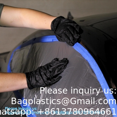 Overspray Protective Sheeting With 233+ Masking Tape (36 Mm), Translucent, Paintable, High Density, Tear Resistan