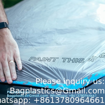 Overspray Protective Sheeting With 233+ Masking Tape (36 Mm), Translucent, Paintable, High Density, Tear Resistan