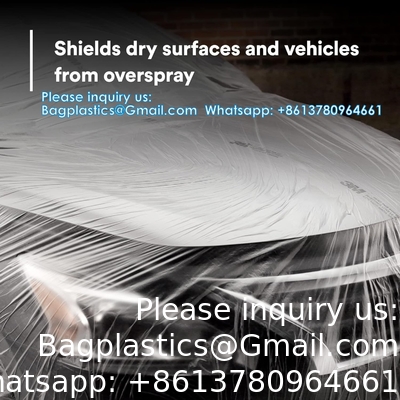 Overspray Protective Sheeting With 233+ Masking Tape (36 Mm), Translucent, Paintable, High Density, Tear Resistan