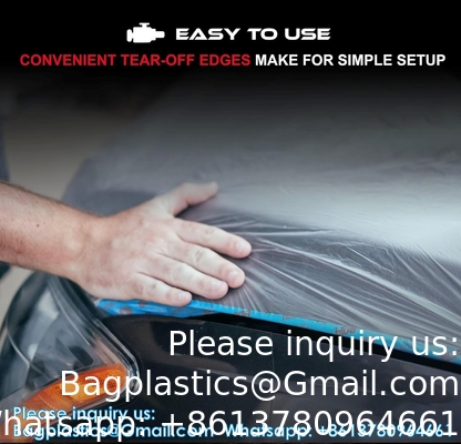 Overspray Protective Sheeting With 233+ Masking Tape (36 Mm), Translucent, Paintable, High Density, Tear Resistan