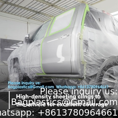 Overspray Protective Sheeting With 233+ Masking Tape (36 Mm), Translucent, Paintable, High Density, Tear Resistan