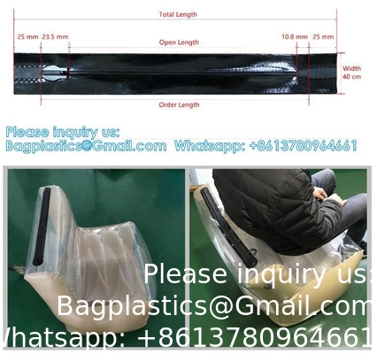 #5 Shiny Black TPU Airtight Zipper Waterproof Zippers Weldable for Inflatable Objects Air Sofa Drysuit Waterproof Bag