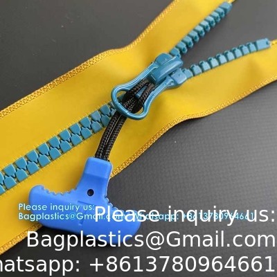 Custom Multi-Colors Waterproof Zipper PU Coated Triangular Teeth Plastic Zippers Water Resistant For Garments Bags