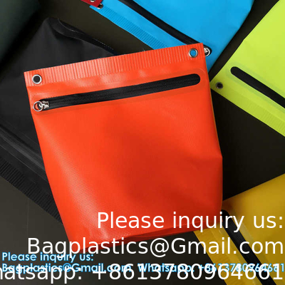 Custom Logo Waterproof Bag PVC Tarpaulin Fishing Bags Washing Bag Made With Welding Process