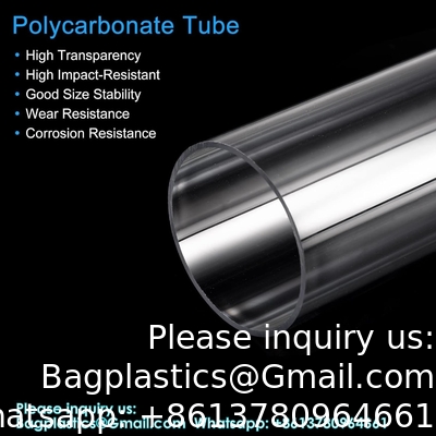 Plastic Pipe Rigid Polycarbonate Round Tube Unbreakable Polycarbonate Tubing Chemical Resistant Clear Tube