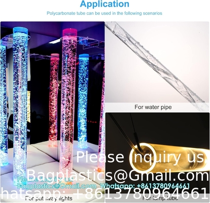Plastic Pipe Rigid Polycarbonate Round Tube Unbreakable Polycarbonate Tubing Chemical Resistant Clear Tube