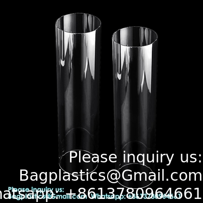 Acrylic Tube, Clear Plastic Pipe Tube 15.5'' Length Clear PVC Pipe Round Polycarbonate Tubing Chemical Resistant
