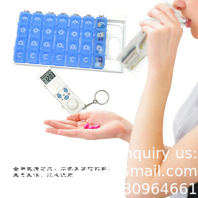 7 Day Medicine Pill Organizer, 4 Reminder Alarms, Loud Sound, 14 Large Compartments, Large Screen, Moisture-Proof, Travel Weekly/Daily Pill Box/Organizer/Case/Container/Dispenser, AM/PM 2 Times A Day