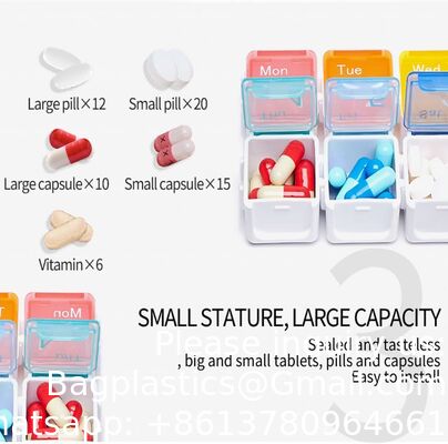 Smart Pill Box,7 Day Pill Organizer,4 Alarm Clocks,AM/PM Automatic Alarm Reminder,Hold Vitamins Fish Oil,Supplements,Travel Pill Or Pillganizer,Suitable For The Elderly, Children, Office Workers