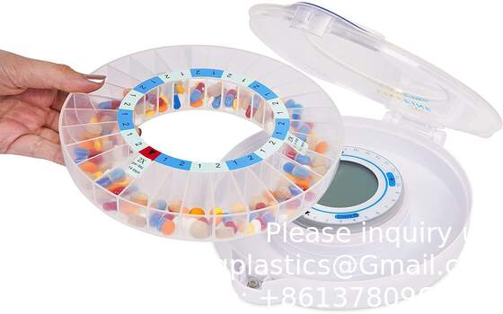 Portable Multifunctional Timing Alarm Clock Intelligent Electronic Medicine Box For Elderly Pill Storage Cases Reminder Feature