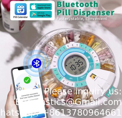 Portable Multifunctional Timing Alarm Clock Intelligent Electronic Medicine Box For Elderly Pill Storage Cases Reminder Feature