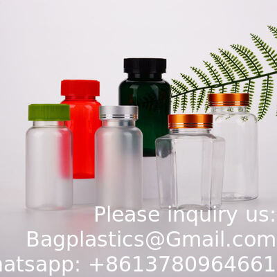 100ml 120ml 150ml 200ml 250ml 225ml Medicine Pill Bottles Transparent Plastic Pet Capsule Medicine Plastic Bottle With Cap