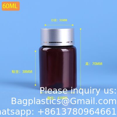 Clear Pill Bottle 30ml/80ml Plastic Medicine Containers Sample Jar With Caps Refillable Tablet Storage Holder Empty Reagent Chemical Organizers Small Travel Pill Cases For Liquid Solid