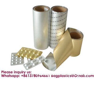Alu Foil Pharmaceutical Blister Foil | Cold Form Aluminum Foil For Tablet Packaging High Barrier 0.14mm 0.16mm 0.18mm Alu Alu Foil for Blister Packaging