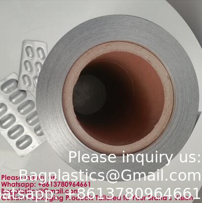 Blister Foil Alu Alu Foil PVC PVDC Composited Film Aluminum Lids Foil/Film Aluminum Foil Paper Strip Foil Suppository Laminated Foil Tropical Blister Foil Chocolate Foil Food Packaging Foil Film Roll