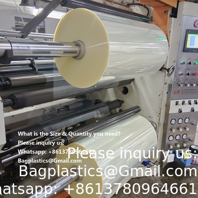 High Shrinkage Clear 40/50 Mic Center Folded Tube, High Shrinkagee Customized 30UM-60UM PETG PVC Shrink Wraps For Beverage Label Printing