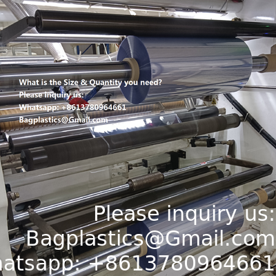 High Shrinkage Clear 40/50 Mic Center Folded Tube, High Shrinkagee Customized 30UM-60UM PETG PVC Shrink Wraps For Beverage Label Printing